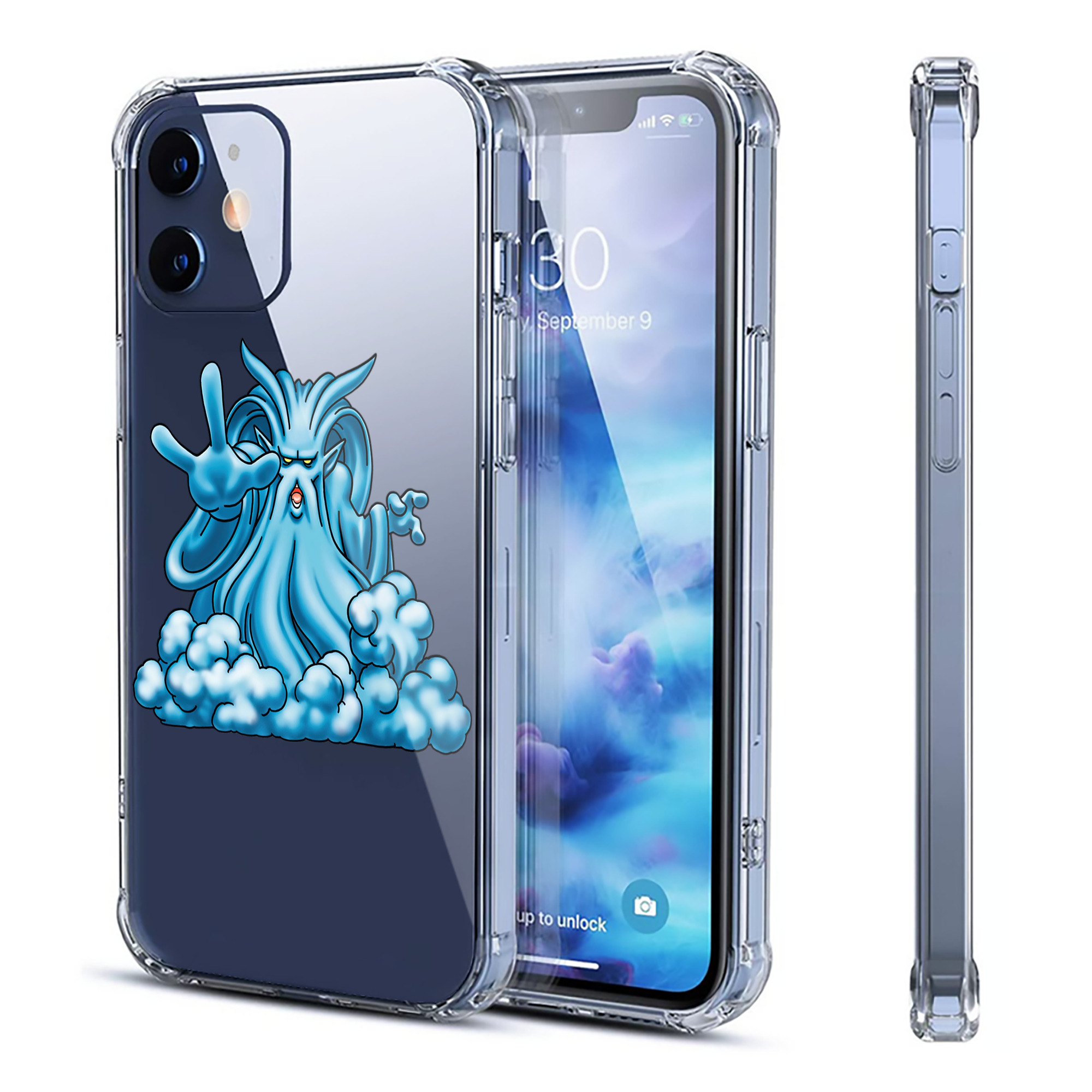 （画像用） ドラゴンクエスト Doragon Kuesuto Dragon Quest 【iPhone 12シリーズ対応】透明スマホケース（クリアソフトケース）